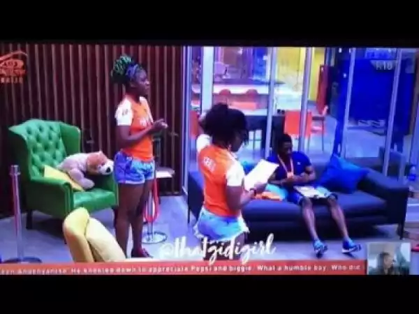 Video: BB Naija - Cee C Reads Poem For Teddy A